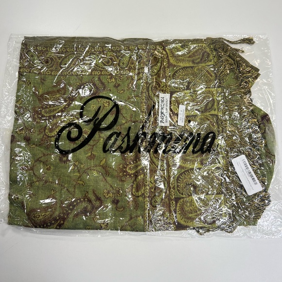 pashmina Accessories - Pashmina Silk Blend Shawl Wrap Scarf with Fringe New in Package Blanket Scarf